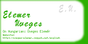 elemer uveges business card